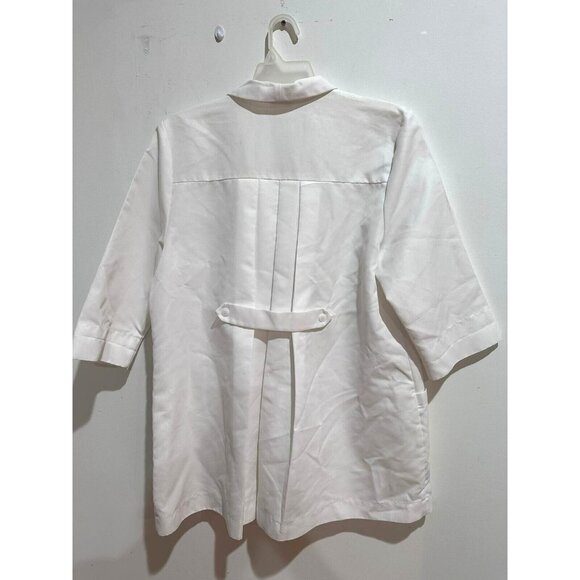 Medical Science Uniform Two Front Pockets Adult Women White Blouse Tops - Picture 3 of 4